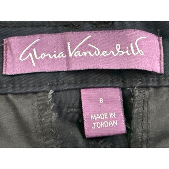 Gloria Vanderbilt Womens Black Tapered Leg Pants Size 8 - New - Picture 9 of 11
